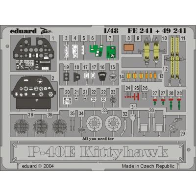 MAQUETTE P 40E KITTYHAWK AMT 1/48 EDUARD FE241