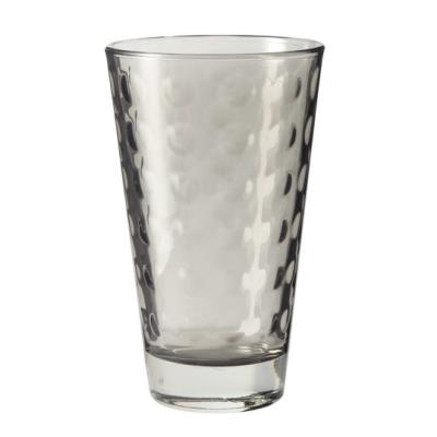 Verres à eau avec cercles en relief - Lot de 6 OPTIC - Gris - 13cm