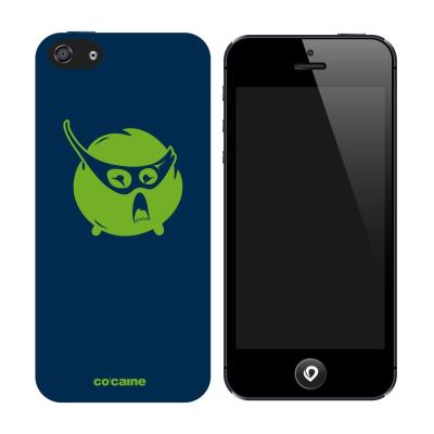 Co:caine Coque pour iPhone 5/5S Bleu/Vert Motif Green Hero