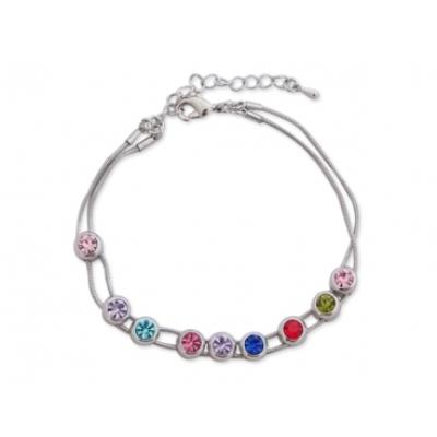 Bracelet aux 9 écrins mobiles multicolores bijou fantaisie pas cher