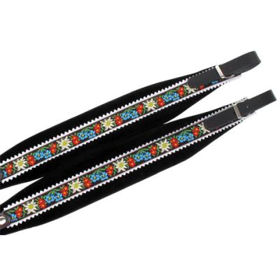 Sangles D'Accordéon Alpenklang Rouge/Brun - Confort Premium Pour Bass 96/120, Taille Standard Ajustable