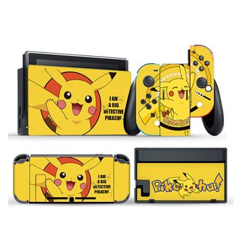 12€01 sur Switch Autocollant de peau Pokémon Pikachu Nintendo FONGWAN Skin  Sticker-Jaune - Autocollant et sticker - Achat & prix
