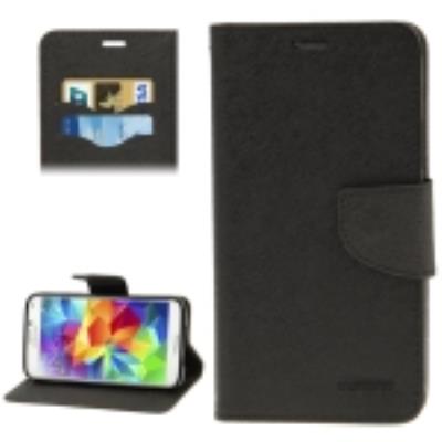 Galaxy S5 : Coque Housse Cuir (PU) Noir « Mercury »