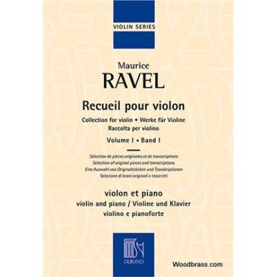 Partitions classique DURAND RAVEL M. - RECUEIL POUR VIOLON VOL.1 Violon