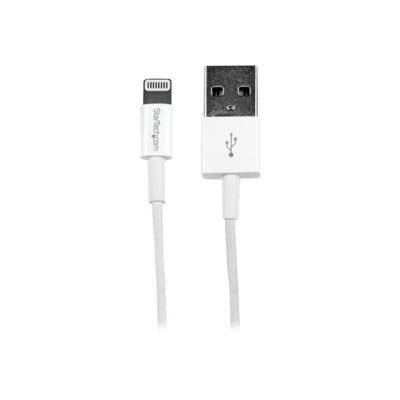 StarTech.com White Apple 8-pin Slim Lightning to USB Cable iPhone iPod iPad - câble Lightning - Lightning / USB - 1 m