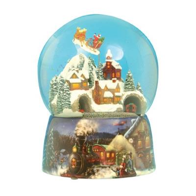 Grande boule de neige train de noel