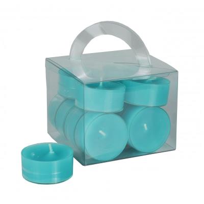 12 bougies chauffe-plats Turquoise