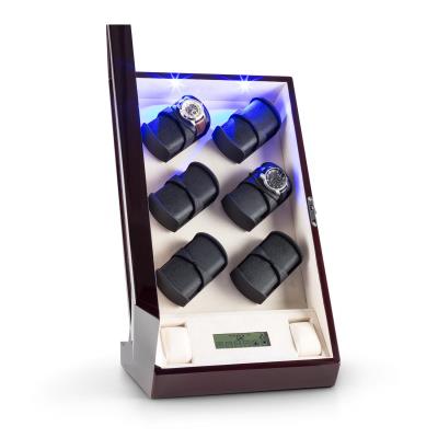 Klarstein Klingenthal Remontoir luxe 12 montres LED tactile - acajou