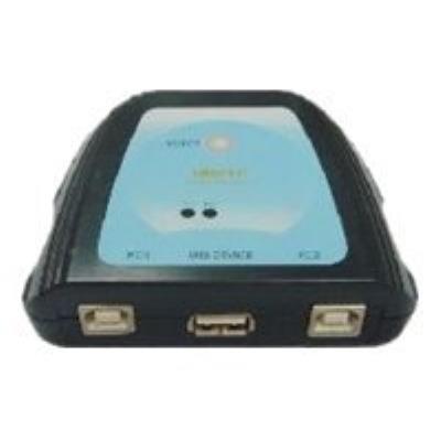 MicroConnect Manual USB Switch - gedeelde switch voor USB-randapparatuur - 2 poorten - desktop