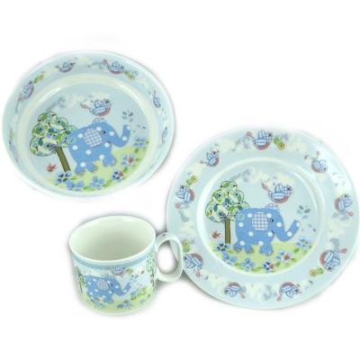 Set repas enfant 'Eléphant' bleu