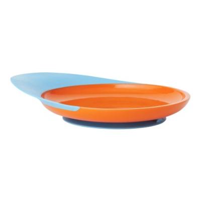 ASSIETTE ANTI-DÉGLUTITION ORANGE ET AQUA