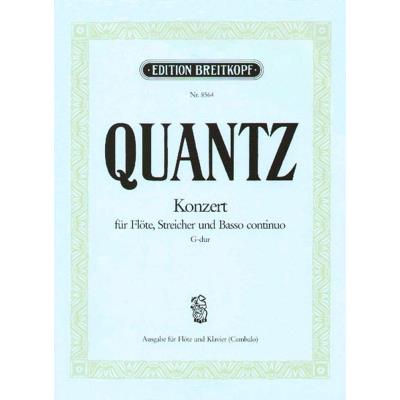 Partitions classique EDITION BREITKOPF QUANTZ J.J. - CONCERTO SOL MAJEUR QV 5:174 - FLUTE, PIANO Flûte traversière