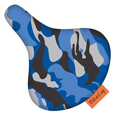 Sattel-stu couvre-selle de vélo pour camouflage taille l (bleu)