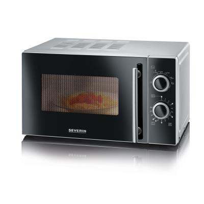 SEVERIN MW 7862 - Four micro-ondes monofonction - pose libre - 20 litres - 700 Watt - noir / argent