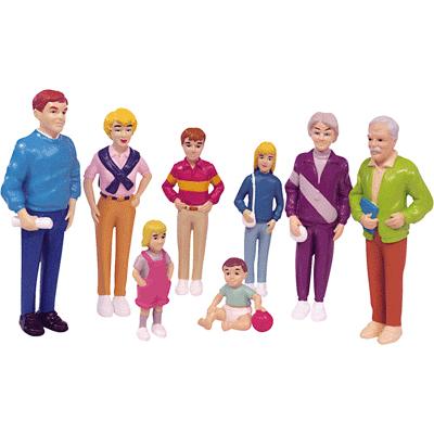 Miniland - Set de 8 personnages, la famille europeenne