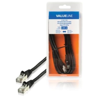 Câble réseau ftp cat5e à connecteur rj45 mâle vers rj45 mâle 3,00 m noir valueline