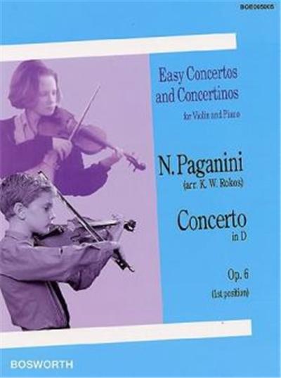 Paganini Niccolo Concerto Op.6 Re Maj. Violon/Piano