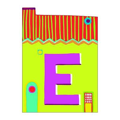 Djeco - Lettre petite maison en bois - E
