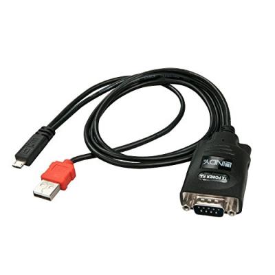 Lindy 42881 Convertisseur micro USB vers RS232 pour Android Noir