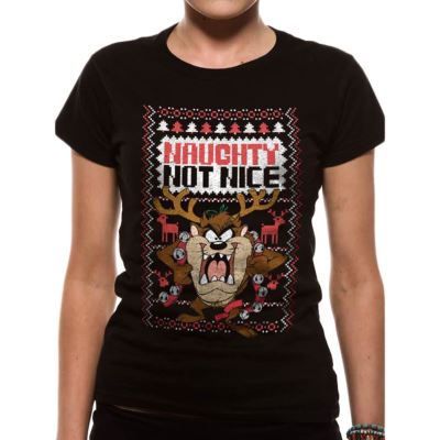 Femmes Looney Tunes Taz Méchant fête T-shirt: Petit