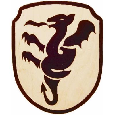 Bouclier de chevalier en bois Erlan