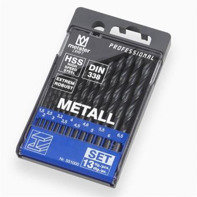 Meister jeu de 13 forets a métal chrome vanadium