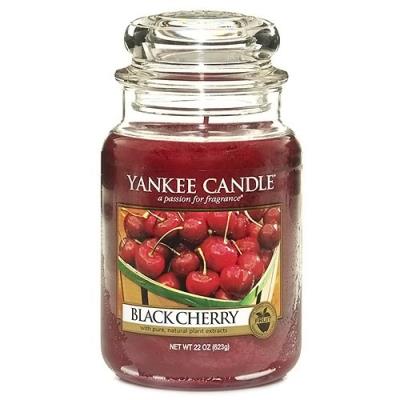 Yankee candles® - 1129749 - bougie parfumée - senteur black cherry - 22oz