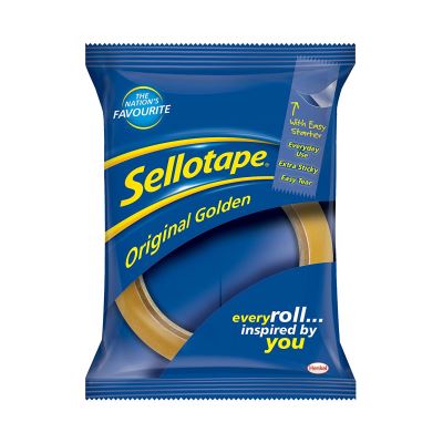 Sellotape 1443268 Rouleau de ruban adhésif Facile à couper Antistatique Large 24 mm x 66 m Lot de 12 (Import Royaume Uni)