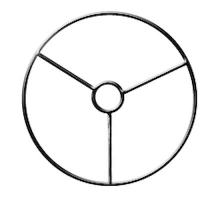 Armature abat-jour cercle avec bague Ø 35 cm - Graine créative