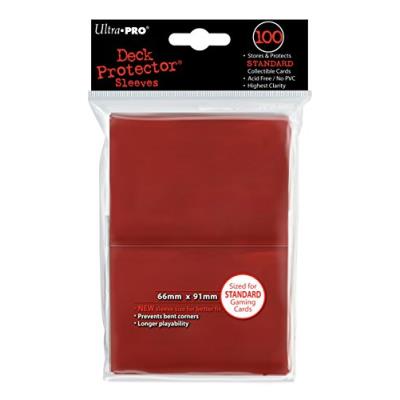 Ultra pro - 330490 - jeu de cartes - housse de protection - red solid - 100 pièces