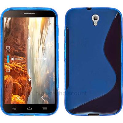 Housse etui coque silicone gel fine pour Alcatel One Touch Idol 2 6037 + film ecran - BLEU
