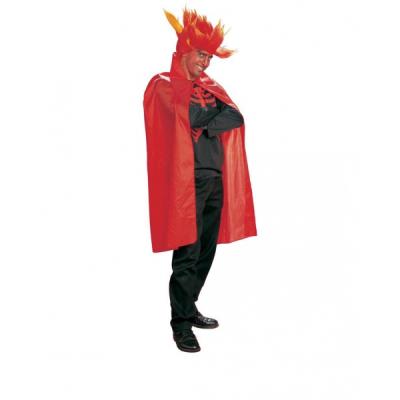 Cape Vampire Halloween En Nylon Rouge Adulte