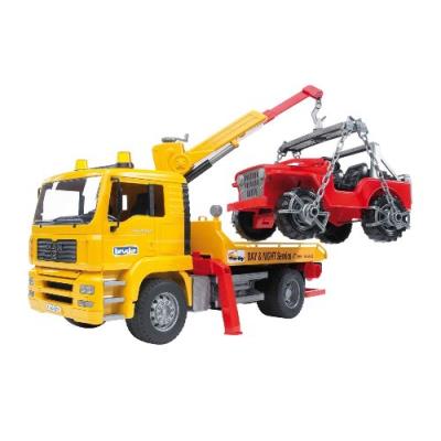 Bruder - 2750 - véhicule miniature - camion de dépannage avec jeep et portique