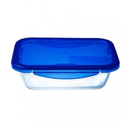 Pyrex - Cook & Go Plat de conservation rectangulaire - 1,7L - 24x18cm - Bleu - Image 3