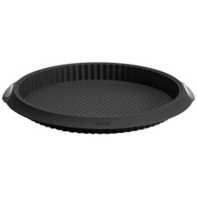 Lekue 1211329n01m033 perforée crunchy moule à quiche noir 28 x 28 x 3,2 cm