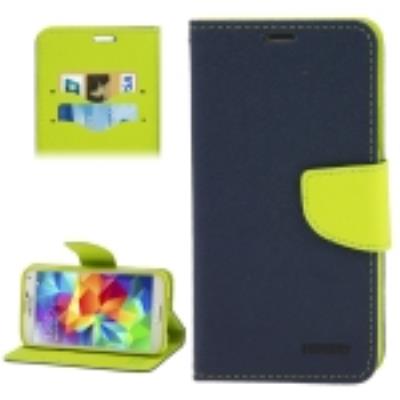 Galaxy S5 : Coque Housse Cuir (PU) Bleu « Mercury »