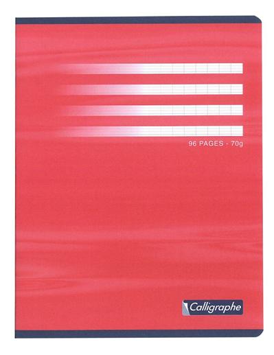 Calligraphe Un Cahier Agrafé une Marque de Clairefontaine 17x22 cm 96 Pages Grands Carreaux Papier 70 g Couverture Carte Offset Couleur Aléatoire Lot de 2 - vue 4