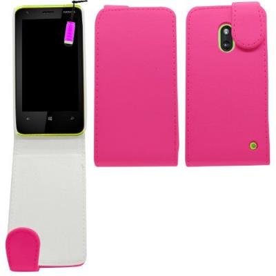 Samrick Étui À Rabat En Cuir Pour Nokia Lumia 620 Avec Protecteur D'Écran, Lingette Microfibre Et Mini Stylet Capacitif