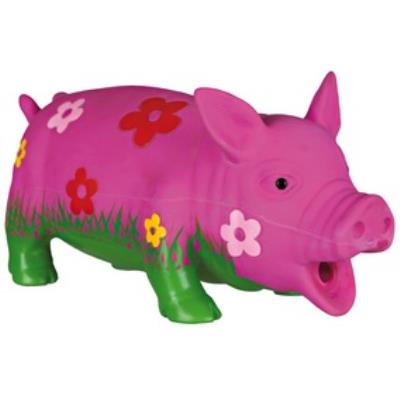 Meilleurs prix pour Cochon Avec Fleurs, Avec Son Original, Latex, 20 Cm - Mon Animalerie