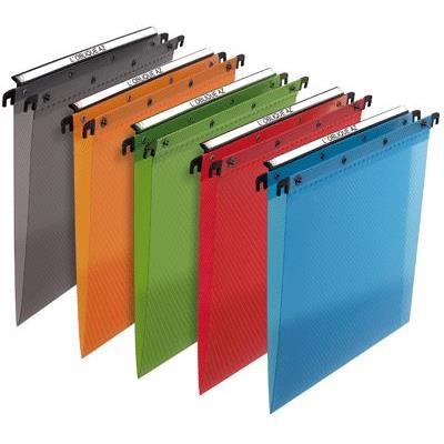 Esselte - Dossier Suspendu Tiroir Polypropylene Dos V Couleur Assortie - Paquet De 10
