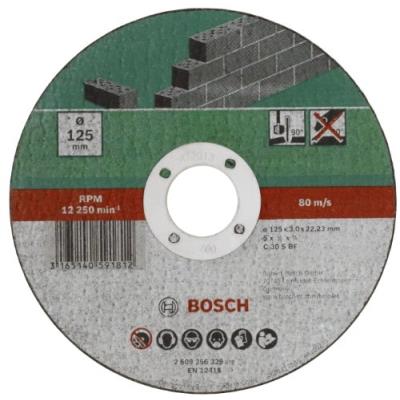 Bosch 2609256329 Disque à Tronçonner à Moyeu Plat pour Matériaux Diamètre 125 Mm Diamètre D'Alésage 22/23 Epaisseur 3 Mm