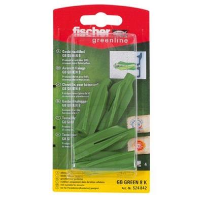 Fischer 524842 Greenline Lot De 4 Goujons Pour Le Béton Gb 8 K