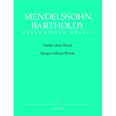 Partitions classique BARENREITER MENDELSSOHN BARTHOLDY F. - LIEDER OHNE WORTE - PIANO Piano