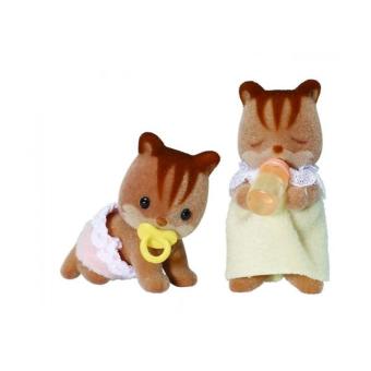 Sylvanian Families Bebes Jumeaux Ecureuils Roux Sylvanian Univers Miniature Achat Prix Fnac