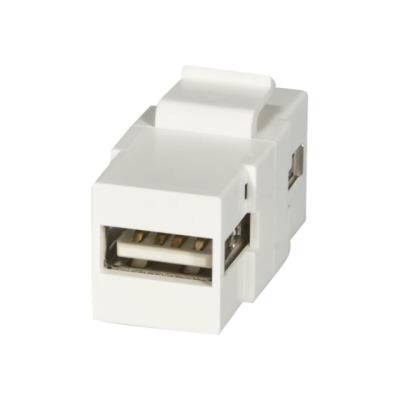 LINDY Modular AV Face Plate System Snap-in Keystone module - Modulair insteeksel - USB