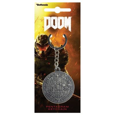 Doom Metal Keychain Pentagram Gaya Entertainment Portachiavi