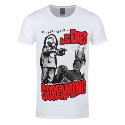 Plan 9 T-Shirt The Earth Dies Screaming Homme Blanc