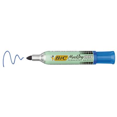 Bic - Marqueur Onyx Std 1482 Pointe Moyenne Ogive Bleu