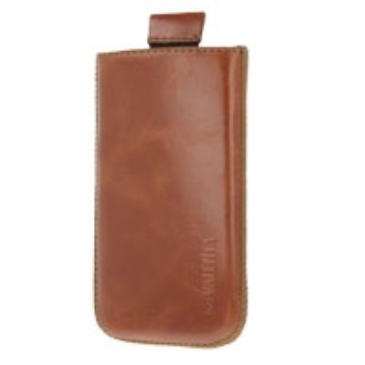 Valenta Pocket 01 - Etui voor mobiele telefoon - leer - bruin - voor Apple iPhone 3G; Nokia Lumia 710; Samsung Galaxy Ace II