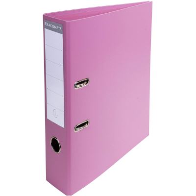 Exacompta 53755E Set de 10 Classeurs à levier PremTouch en PVC format 32x29 cm Rose